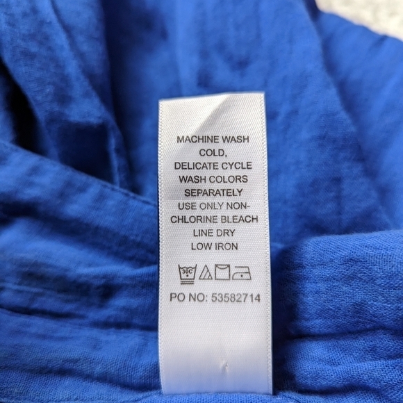 Swimsuits FOR ALL swim cover up blue 100% Cotton women's 14/16 - Picture 9 of 11